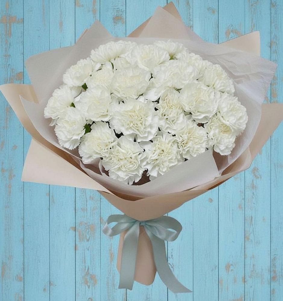 Букет цветов из: Гвоздики в Цветово 1-ом