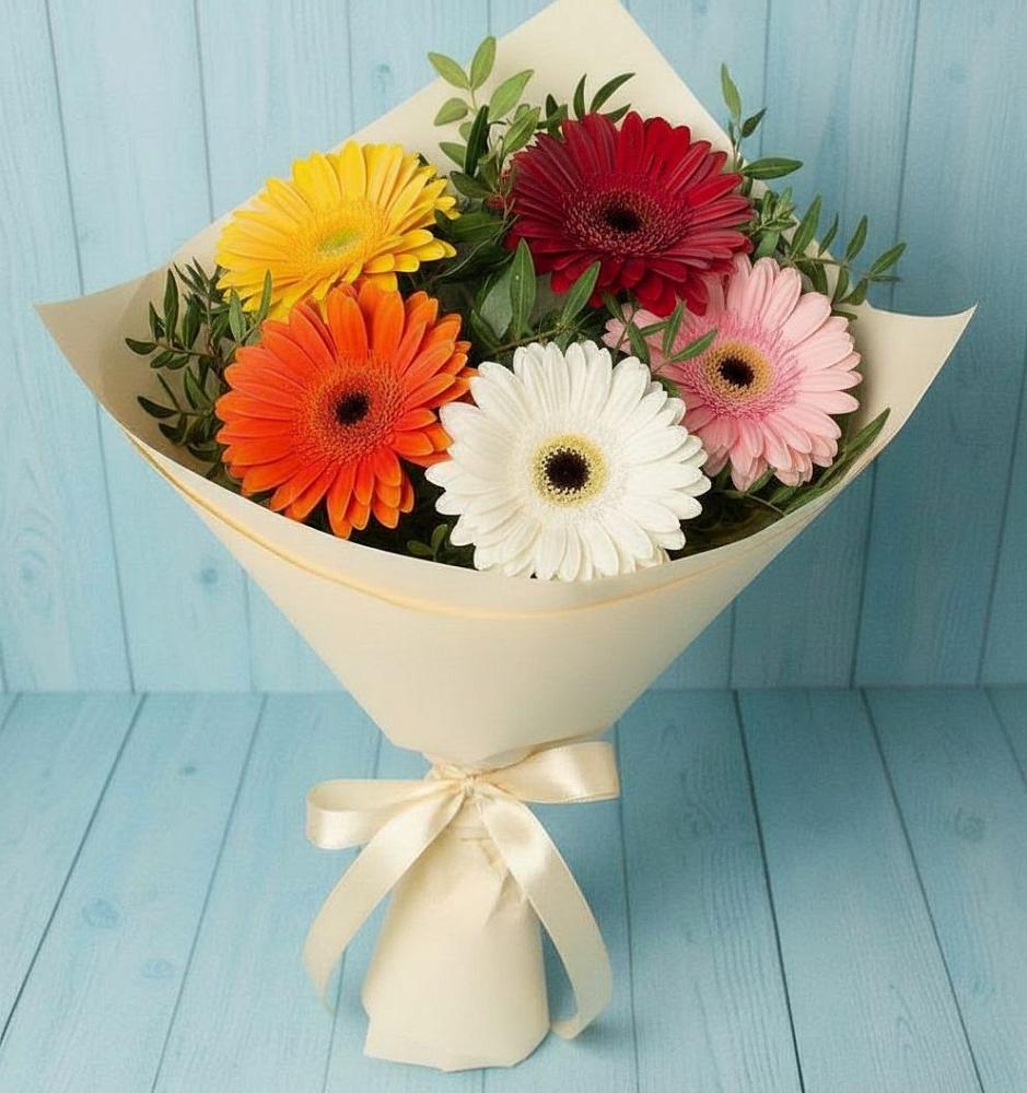 Букет цветов из: Герберы в Цветово 1-ом