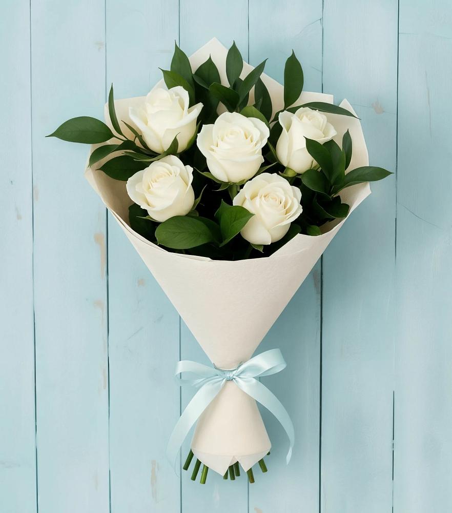 Букет цветов из: Розы в Цветово 1-ом