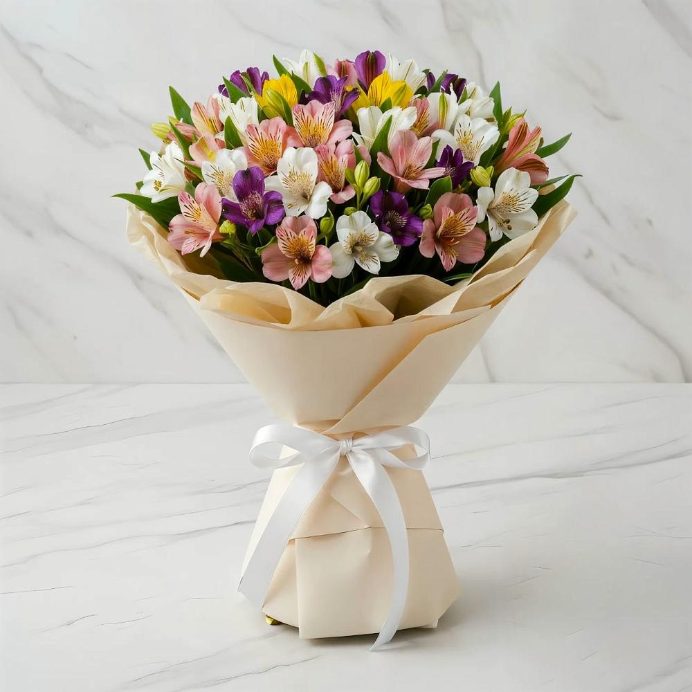 Букет цветов из: Альстромерии в Цветово 1-ом