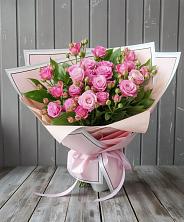 Букет Розовый кустик в Цветово 1-ом