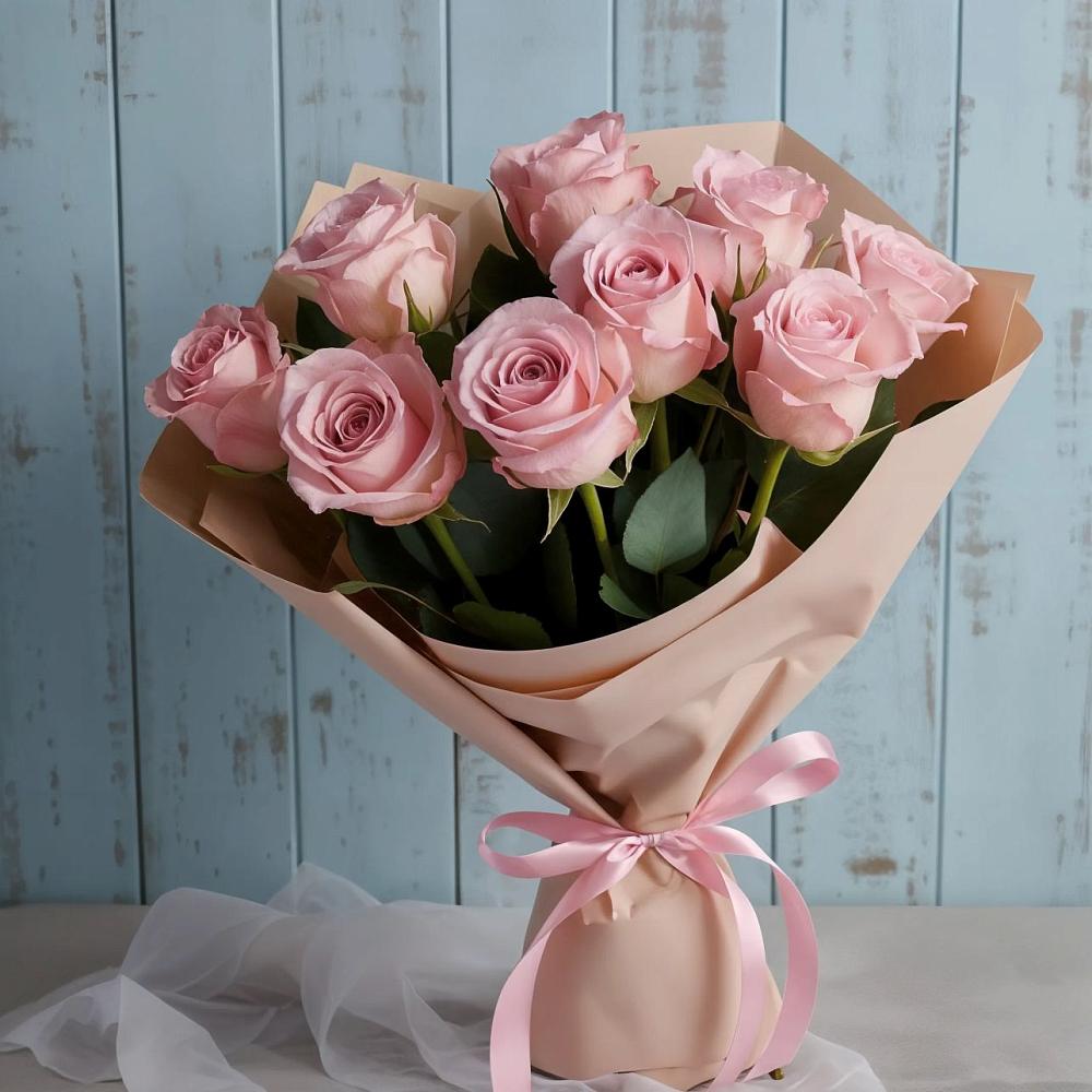 Букет цветов из: Розы в Цветово 1-ом