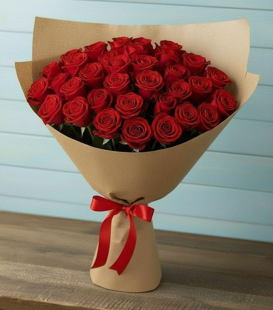 Букет Красные розы Милано в Цветово 1-ом
