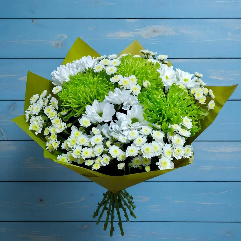 Букет цветов из: Хризантемы в Цветово 1-ом