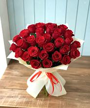 Букет 29 Красных роз #REPLACE_PRED# Цветово 1-ом