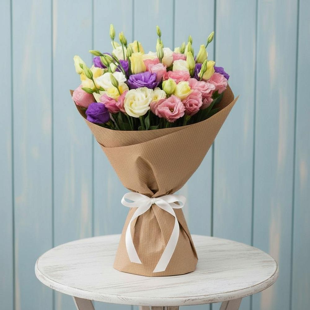 Букет цветов из: Лизиантусы в Цветово 1-ом