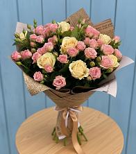 Букет цветов из:  Розы в Цветово 1-ом