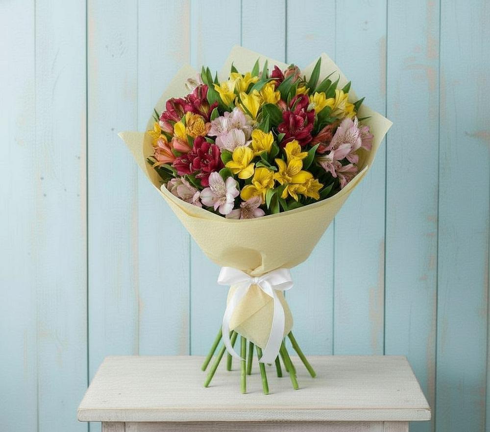 Букет цветов из: Альстромерии в Цветово 1-ом