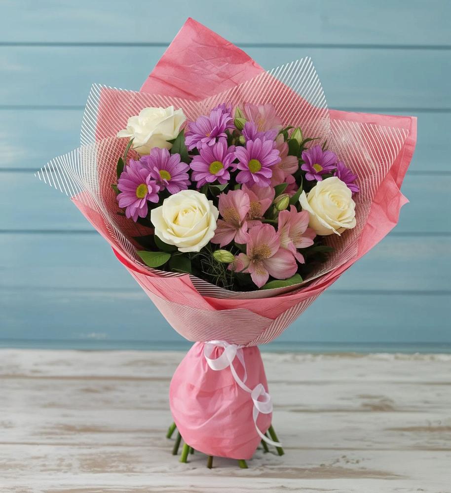 Букет цветов из: Герберы в Цветово 1-ом