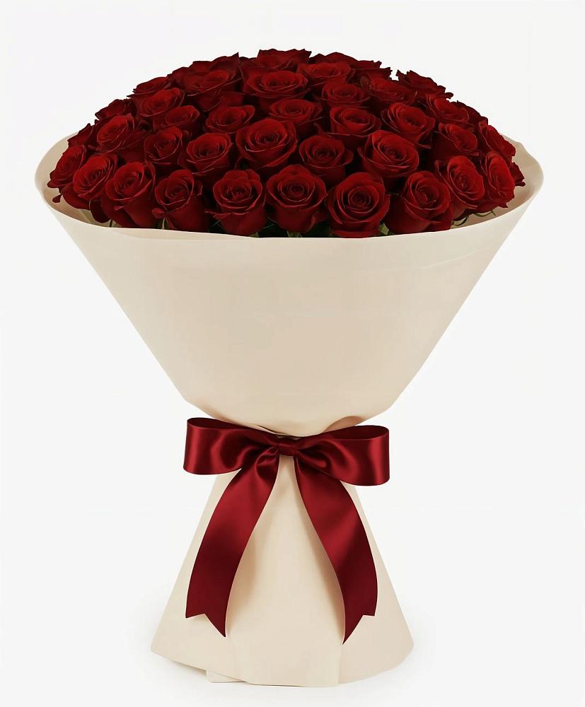 Букет 101 Бордовая роза Блэк Бакарра в Цветово 1-ом